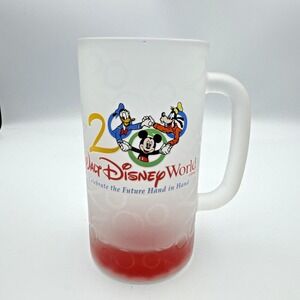 2000 Walt Disney World Celebrate the Future Hand in Hand 6 Inch  Frosted Mug